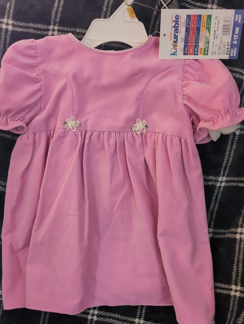 Holiday Joy Pink Puff-Sleeve Kids Dress